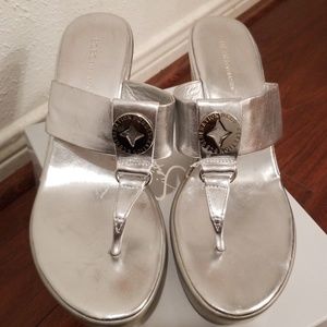 BCBG Generation Silver Sandals